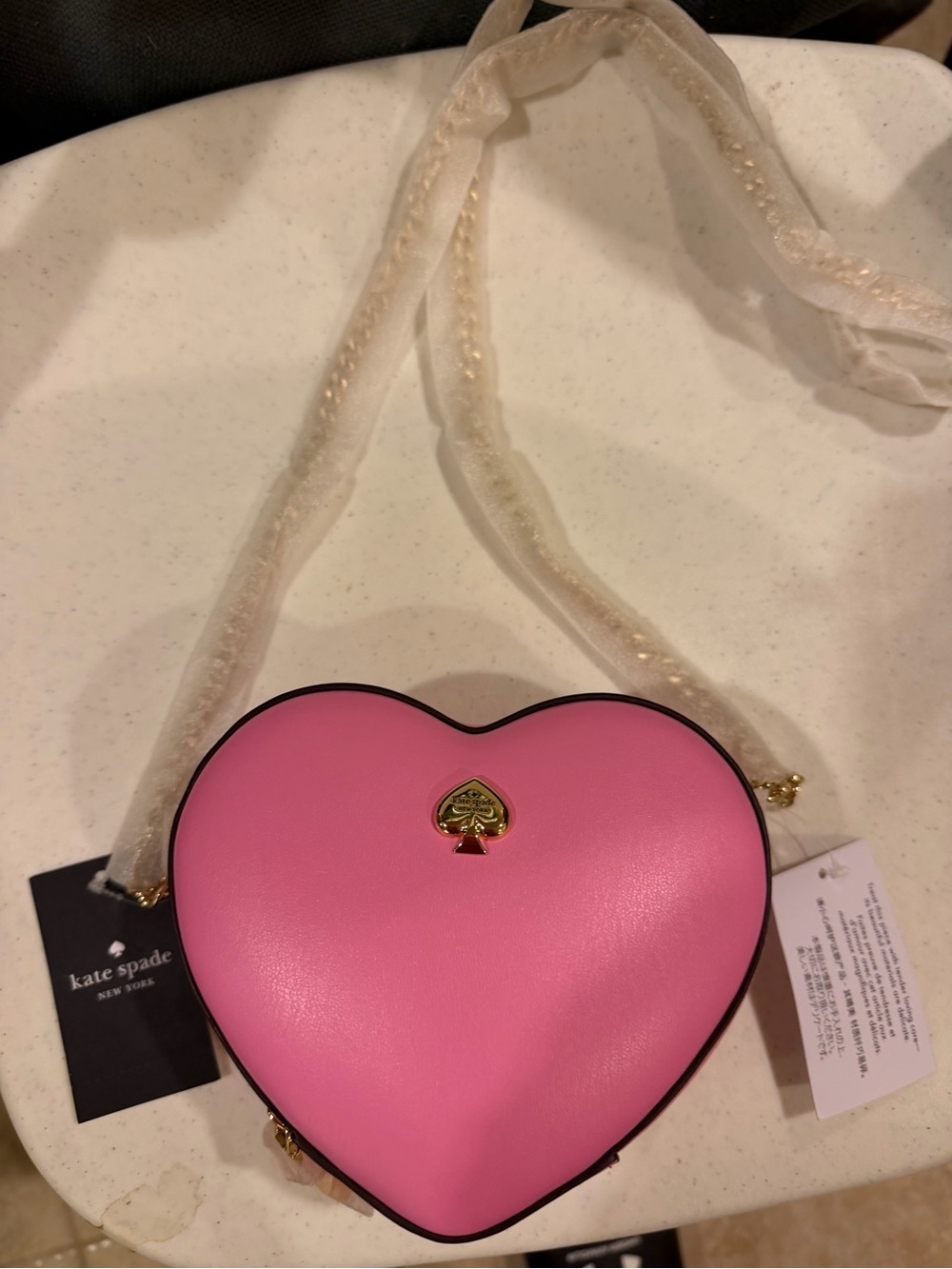 kate spade Love Shack 3D Pink Heart Mini Crossbody